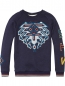 Mobile Preview: SCOTCH SHRUNK - Sweatshirt mit Frottee-Stitch blau