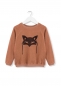 Mobile Preview: kids on the moon - Frottee-Sweatshirt black fox mask