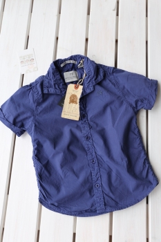 SCOTCH SHRUNK - Kurzarm-Hemd aus leichtem Sommercotton royal blue