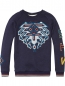 Preview: SCOTCH SHRUNK - Sweatshirt mit Frottee-Stitch blau