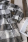 Preview: little10days - Blusenkleid in Flanellkaro grau-weiss