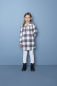 Preview: little10days - Blusenkleid in Flanellkaro grau-weiss