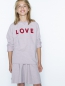 Preview: little10days - Sweatshirt in pinkmelange "LOVE"