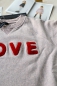 Preview: little10days - Sweatshirt in pinkmelange "LOVE"