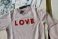 Preview: little10days - Sweatshirt in pinkmelange "LOVE"