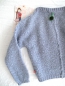 Preview: BENGH per Principesse  - Bouclé-Pullover rauchblau mit Herz