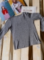 Preview: Nice Things Mini  - feines Langarmshirt grau mit Lurex