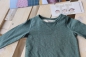 Preview: Nice Things Mini  - Langarmshirt grün mit Lurex-Punkten