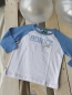 Preview: Bor*z  - RaglanShirt in weiss mit hellblau