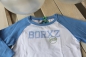 Preview: Bor*z  - RaglanShirt in weiss mit hellblau