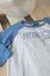 Preview: Bor*z  - RaglanShirt in weiss mit hellblau