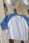 Preview: Bor*z  - RaglanShirt in weiss mit hellblau