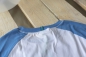 Preview: Bor*z  - RaglanShirt in weiss mit hellblau