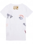 Preview: Scotch R'Belle - tee with scribbles and embroideries