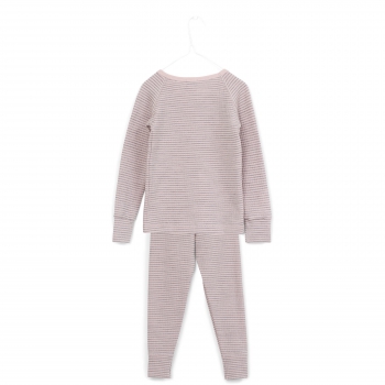 MINI A TURE - Merino Woll-Schlafanzug BELA geringelt
