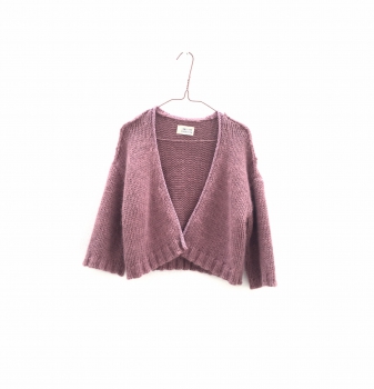 LONGLIVETHEQUEEN  -  Angora-Cardigan in altrosa