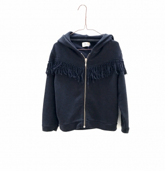 LONGLIVETHEQUEEN -  sweat jacket with fringes