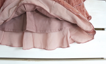 LONGLIVETHEQUEEN -  velours ruffle skirt