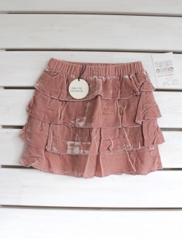 LONGLIVETHEQUEEN -  velours ruffle skirt