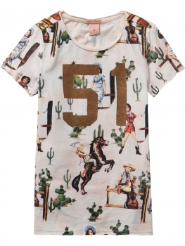 Scotch R'Belle - a-line t-shirt with special dye