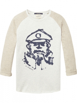 Scotch Shrunk - colour-block raglan tee with artworks