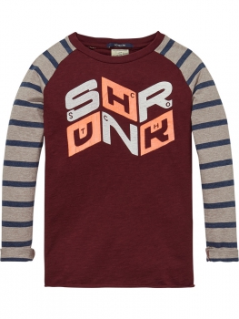 Scotch Shrunk - colour-block raglan tee with artworks