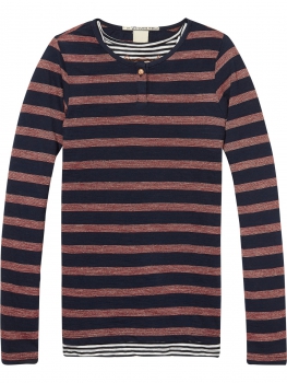 Scotch R'Belle - lurex striped longsleeve with inner tank