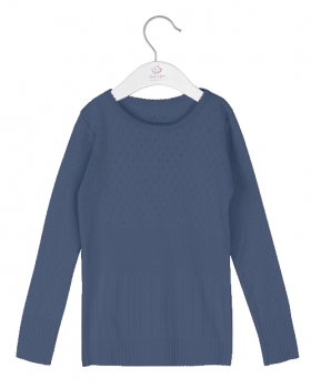 noa noa miniature - basic longsleeve with pattern indigo