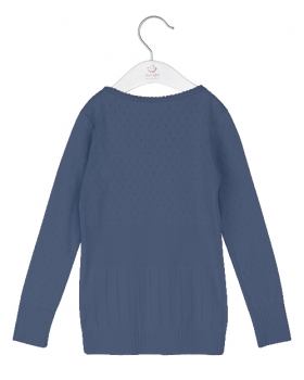 Noa Noa miniature -  Longsleeve DORIA mit Lochmuster indigo