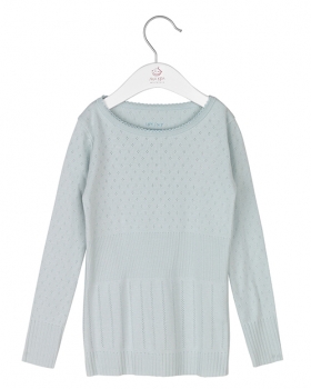 Noa Noa miniature -  Longsleeve DORIA mit Lochmuster cloud blue