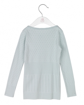 Noa Noa miniature -  Longsleeve DORIA mit Lochmuster cloud blue