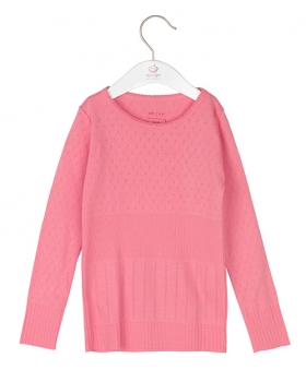 Noa Noa miniature -  Longsleeve DORIA mit Lochmuster strawberry