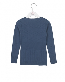 Noa Noa miniature -  Longsleeve DORIA vintage indigo mit Lochmuster