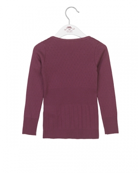 Noa Noa miniature -  Longsleeve DORIA in crushed violets mit Lochmuster