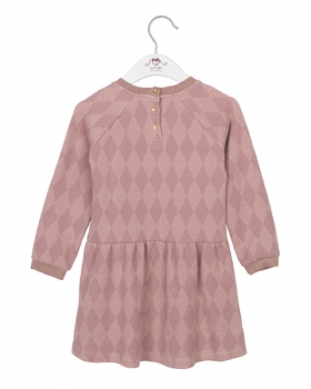 Noa Noa miniature -  Sweatkleid mit Harlekinmuster ash rose