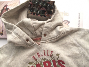 SCOTCH R'BELLE  -  Hoodie in graumelange mit Glitzer-Artwork