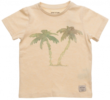 mini a ture - tee shirt palmtree sunlight yellow