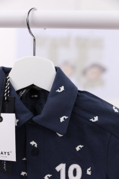 little10days - Polo dunkelblau "Koi"