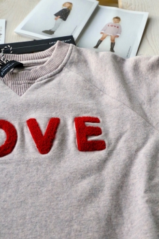 little10days - Sweatshirt in pinkmelange "LOVE"