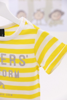 little10days - stripe short-sleeve tee