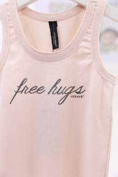 little10days - singlet rib in pale rose