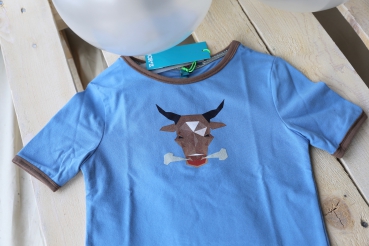 Bor*z  - T-Shirt hellblau mit Bull-Print