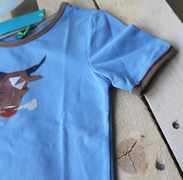 Bor*z  - T-Shirt hellblau mit Bull-Print