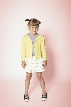 MINI A TURE - Rock HARPA vanille mit blauen Dots