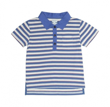 MINI A TURE - Polo KETIL blau-weiss gestreift