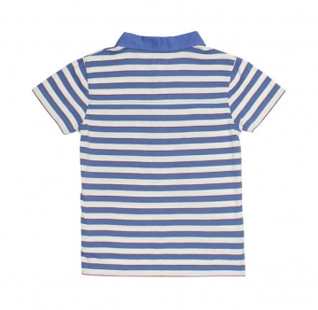 MINI A TURE - Polo KETIL blau-weiss gestreift