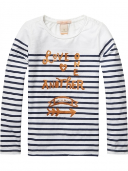 Scotch R'Belle - striped tee with artwork