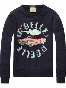 Scotch R'Belle - crew neck sweat with embellished artworks
