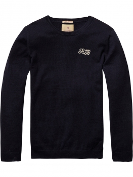 Scotch R'Belle - crew neck pull with embroideries