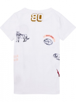 Scotch R'Belle - tee with scribbles and embroideries